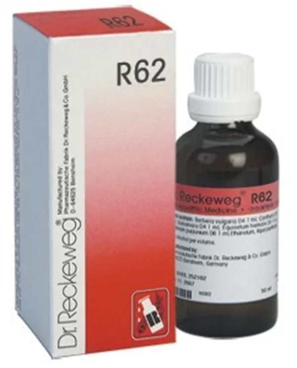 טיפות R62 למקרי זיהומים של רקמה רירית, 50 מ''ל, Dr.Reckeweg