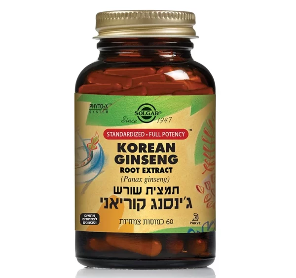 תמצית ג'ינסנג קוריאני, 60 כמוסות, סולגאר