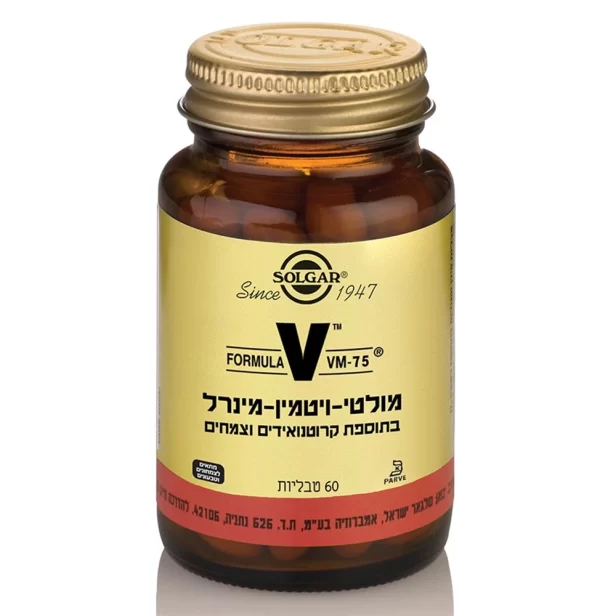 מולטי ויטמין-מינרל VM-75 בתוספת קרוטנואידים וצמחים, 60 טבליות, סולגאר