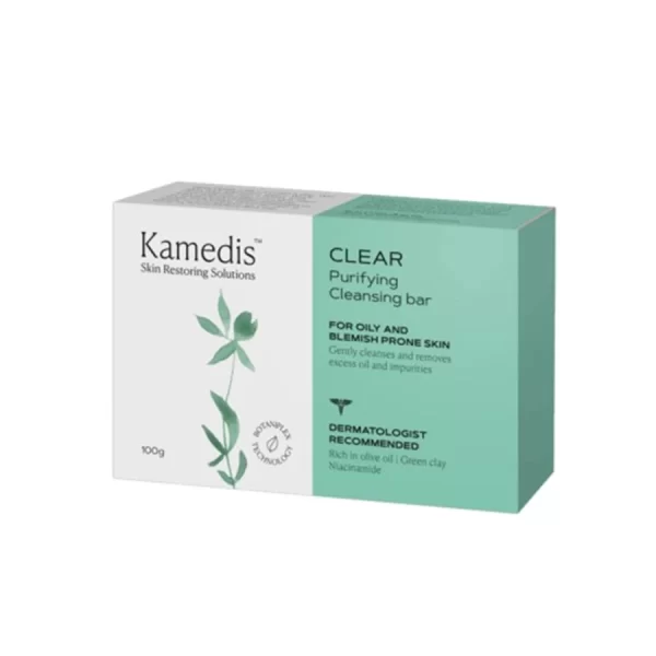 סבון מוצק לעור שומני קמדיס 100 גרם - Kamedis Clear Purifying Cleansing Bar