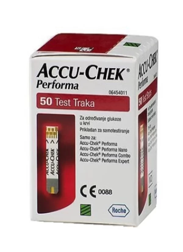 סטריפים למכשיר בדיקת סוכר, 50 יחידות - Accu-Chek Performa | Roche