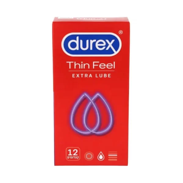 קונדומים דקים בתוספת חומר סיכה Thin Feel Extra Lube | Durex